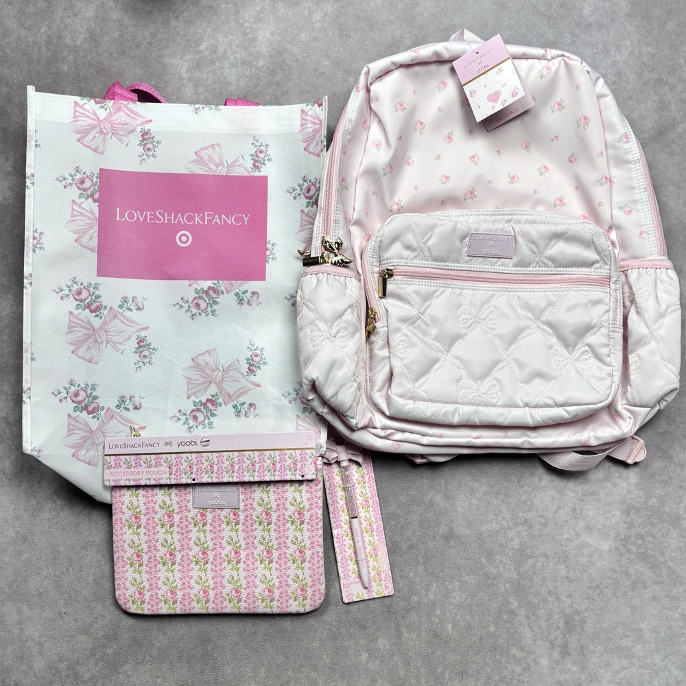 LoveShackFancy Target NWT Ballet Bloom Set Backpack Pencil Case Pen and Bag